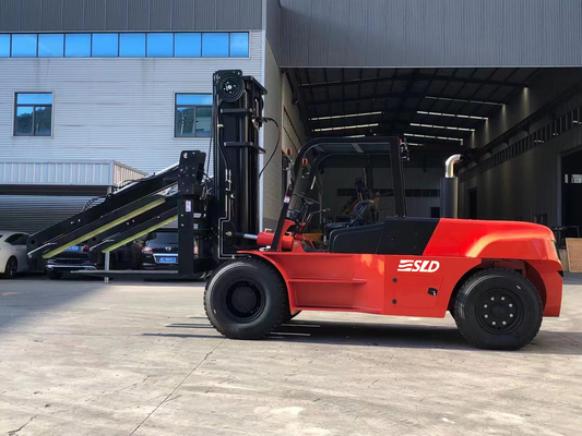 FD120 3000mm Mast Lifting 12000kgs 앞 또는 뒷바퀴 스티어링을 위한 무거운 리프트 포크리프트