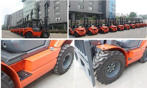 평형추 4WD 4X4 2.5 톤 3000 밀리미터는 지형 지게차를 거칠거칠하게 합니다